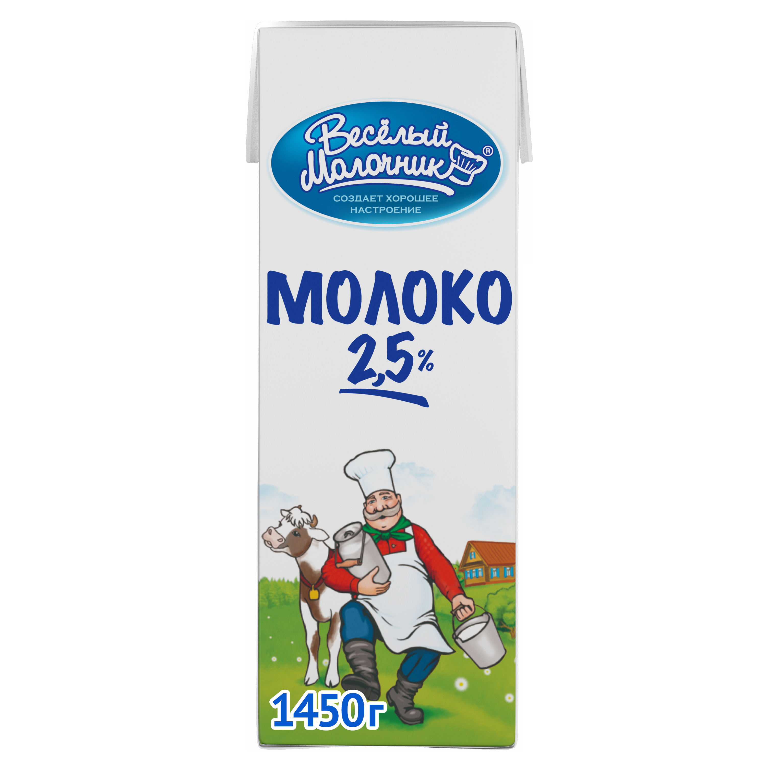 

Молоко стерилизованное Веселый молочник 2,5% 1450 г