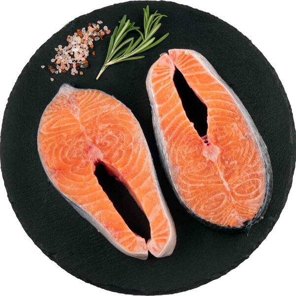 Лосось охлаждённый, стейк, Мурманск, (1 стейк ~ 500 г)