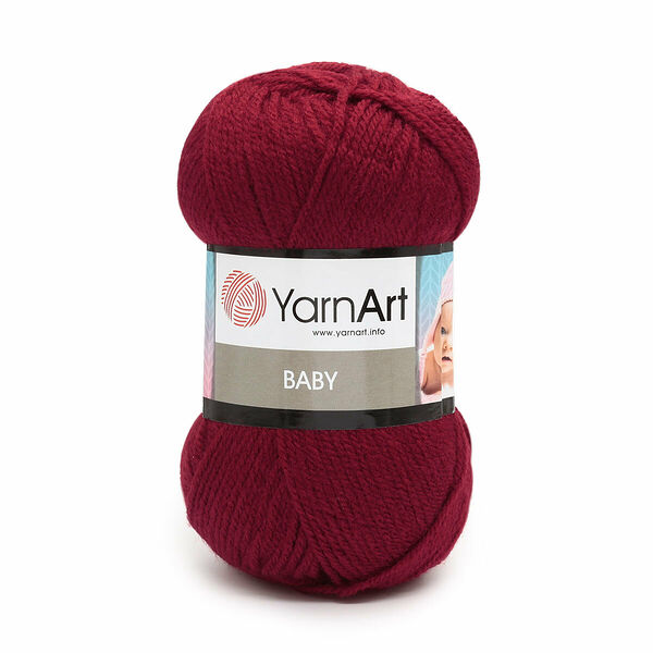 Пряжа YarnArt 'Baby' 50гр 150м (100% акрил)(3024 красный),мот