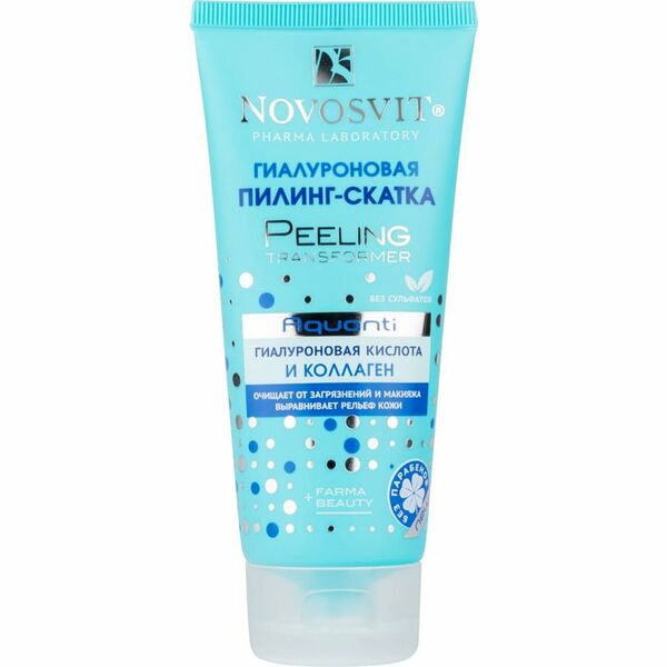 Пилинг-скатка Novosvit Aquanti Peeling transformer гиалуроновая кислота и коллаген