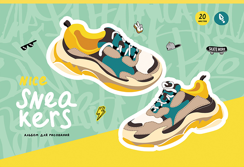 

Альбом для рисования BG Mix универсальный, А4, 20 листов, на скрепке, в ассортименте