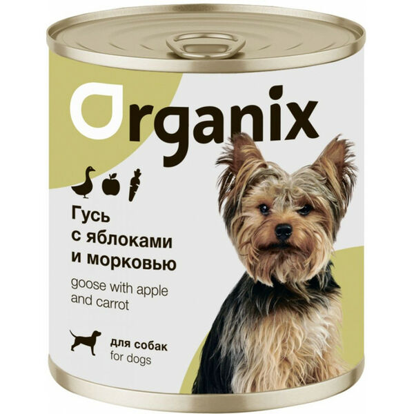 Organix Консервы для собак Фрикасе из гуся с яблоками и морковкой 750 г