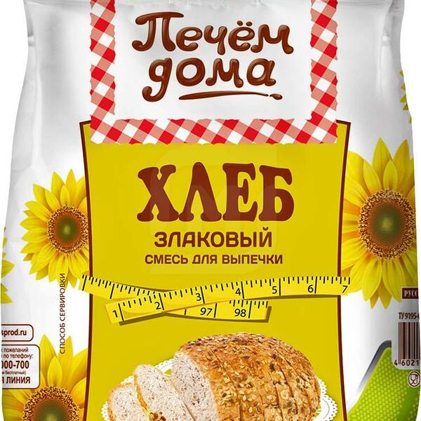 Смесь для выпечки Печем дома Хлеб злаковый 500г