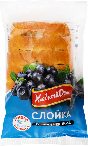 

Слойка Хлебный дом Сочная черника 55 г
