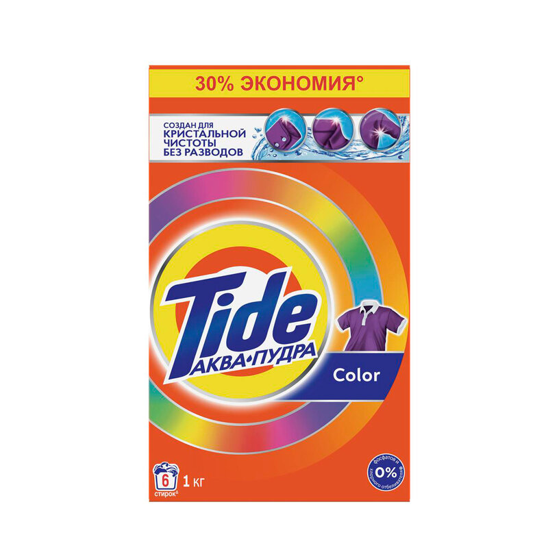 

Стиральный порошок Tide Аквапудра Color 1 кг