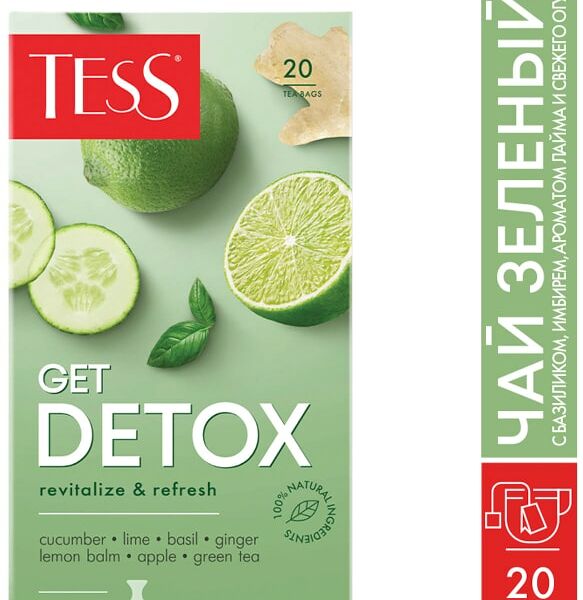 Чай зеленый Tess Get Detox 20*1.5г