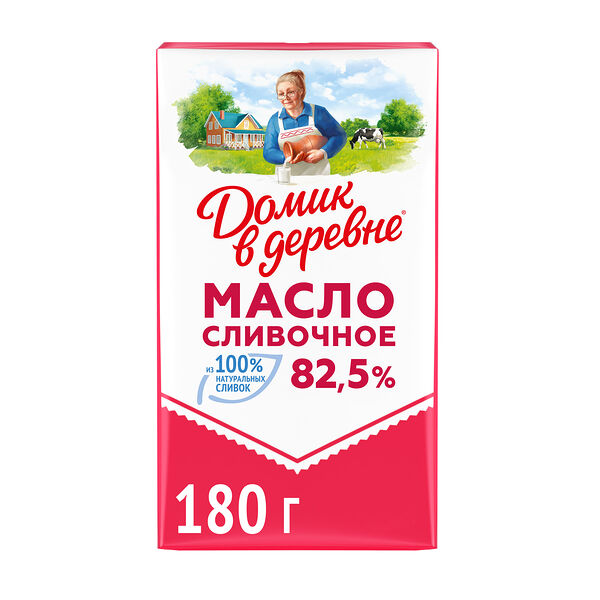 Масло сливочное Домик в деревне натуральное 82.5%