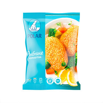 Котлеты рыбные Polar в панировке замороженные, 425г
