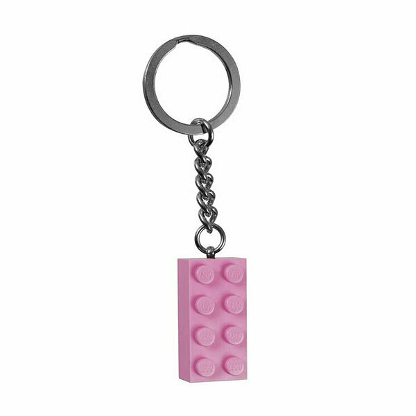 Брелок для ключей LEGO 852273 Брелок для ключей «Кубик 2х4», цвет - розовый