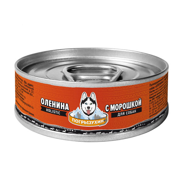 Корм Погрызухин влажный для собак Оленина с морошкой