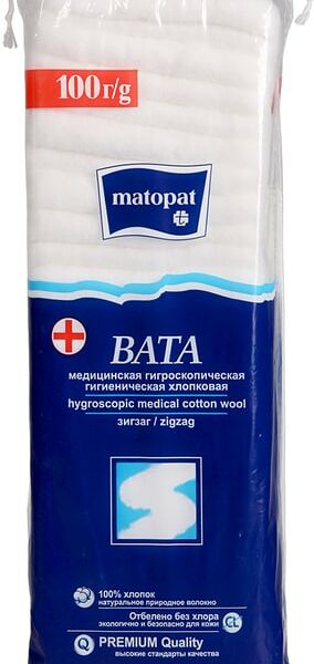 Вата Matopat медицинская 100г