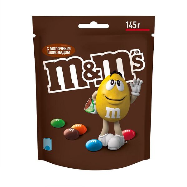 Драже, M&M's, с молочным шоколадом, 145 г
