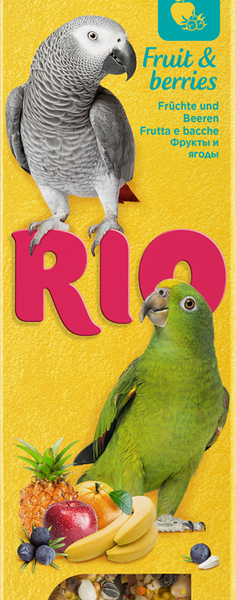 Палочки для попугаев RIO с фруктами и ягодами, 2х90г