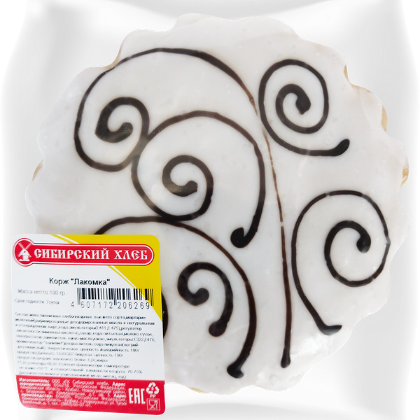 Корж СИБИРСКИЙ ХЛЕБ Лакомка, 100г