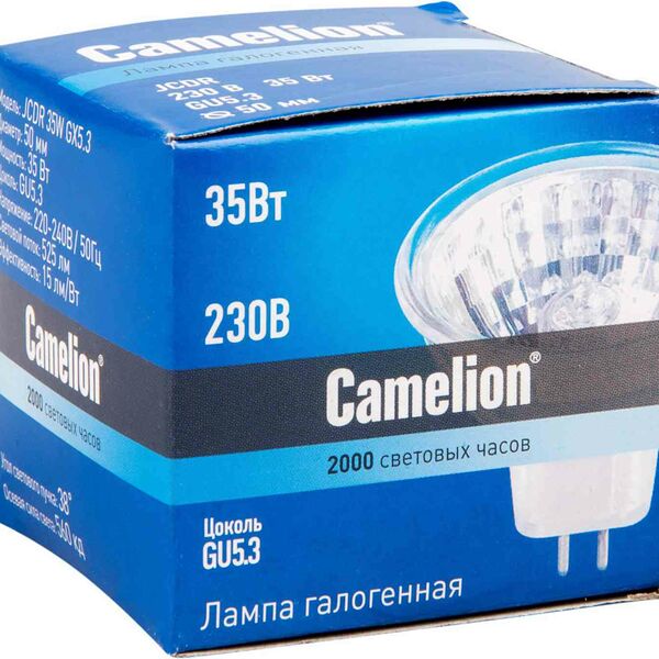 Лампа галогенная Camelion JCDR GU5.3  230 В рефлекторная, 35 Вт
