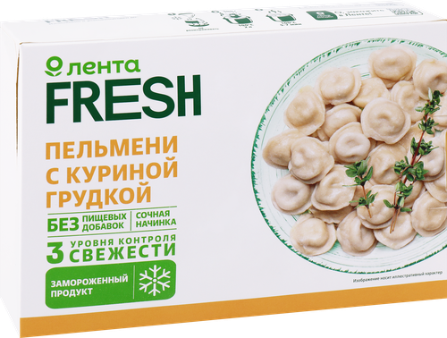 

Пельмени Лента Fresh с куриной грудкой 500 г