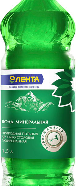 Вода минеральная ЛЕНТА №4 Родной Бюветъ лечебная газированная, 1.5л
