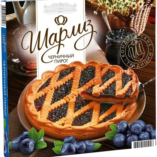 Пирог Шарлиз песочный с черничным джемом, 430г