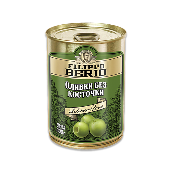 Оливки Filippo Berio без косточки 300 г