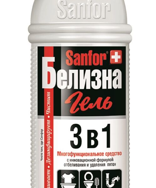 Средство чистящее Sanfor Белизна гель 3 в 1