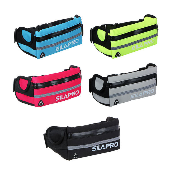 Сумка спортивная Silapro пояс с держателем для бутылки 10х36 см цвет в ассортименте