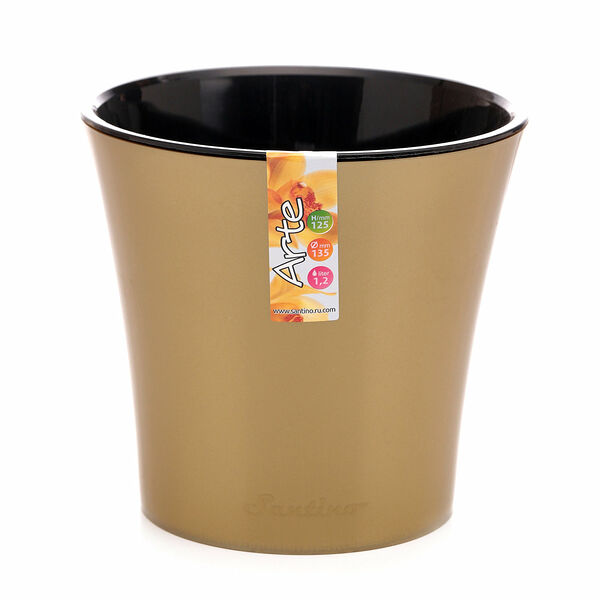 Горшок Арте золото-черный 1,2 л ТМ Santino (Сантино)