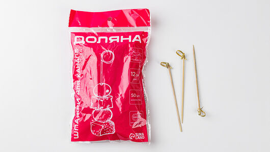 Шпажки бамбуковые в ассортименте 12 см, 50 шт