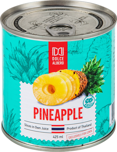 

Ананасы Dolce Albero Кольца в собственном соку 425 мл