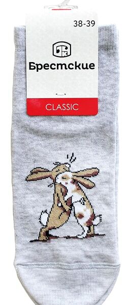 Носки женские Брестские Светло-серый меланж Размер 38-39