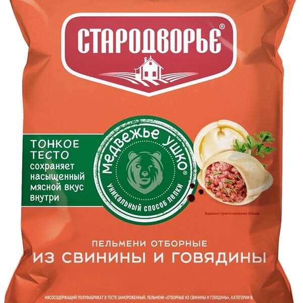 Пельмени Отборные Стародворье из свинины и говядины, 430 г