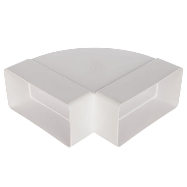 Колено горизонтальное 90°, 60х120 мм, пластик