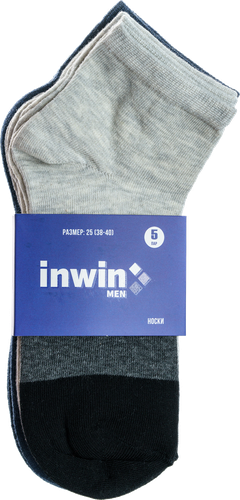 

Носки мужские INWIN р. 25–29, микс, Арт. SMS102, 5пар