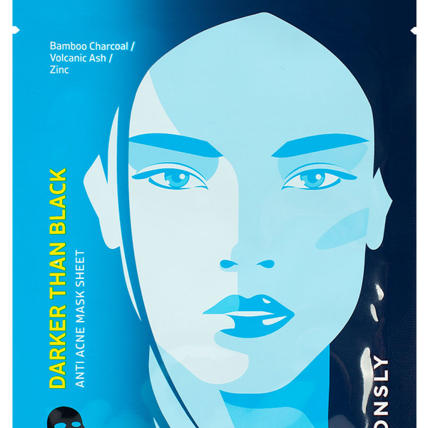 Маска для лица Consly Darker Than Black Anti Acne для проблемной кожи тканевая