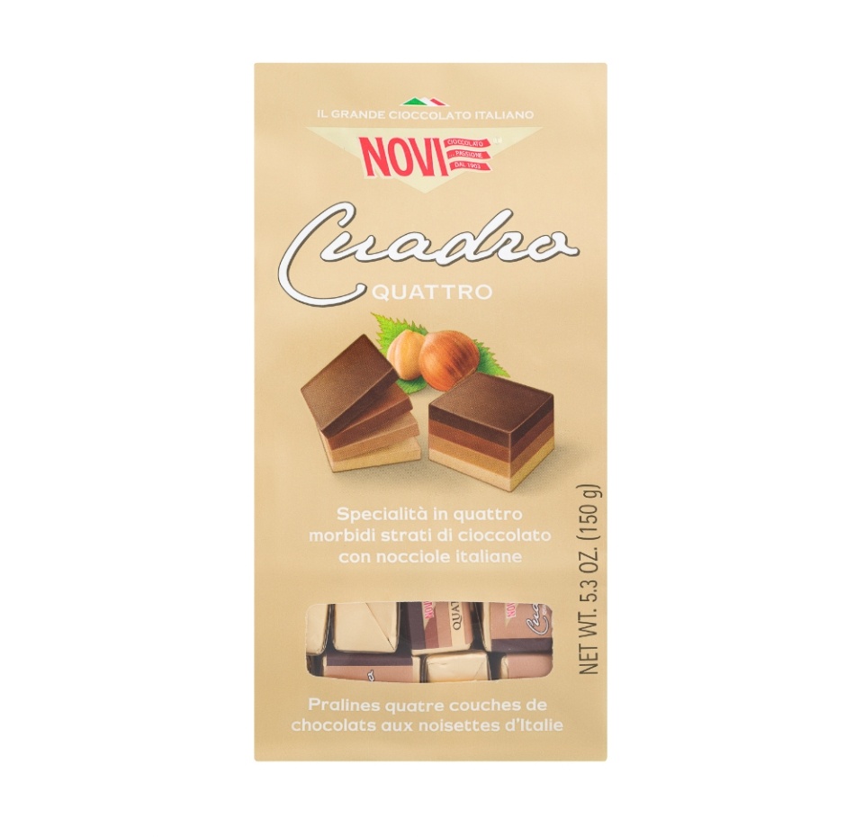 

Конфеты Novi из 4-х видов шоколада (темного, Джандуйя, молочного и белого) 150г, Италия