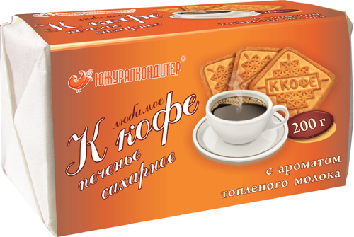 

Печенье Южуралкондитер Любимое к кофе Топленое молоко дизайн упаковки в ассортименте 200 г