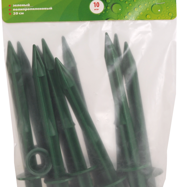 Колышки для крепления укрывного материала и пленки PALISAD 20см, зеленые, Арт. 64433, 10шт