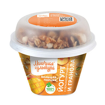 Йогурт Молочная культура с персиком и манго 2,7-3,5% 