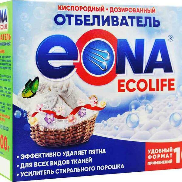 Отбеливатель дозированный Эона Ecolife для всех видов тканей