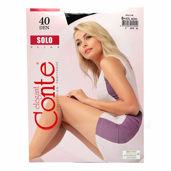 Колготки Solo relax 40 den nero 6=XXL ТМ Conte (Конте)