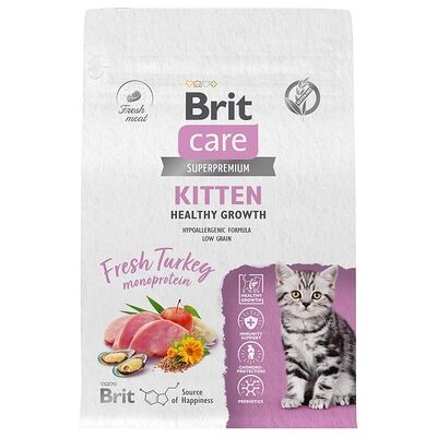 Сухой корм Brit Care с индейкой для котят, беременных и кормящих кошек 1.5кг