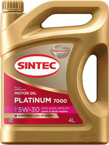 

Масло моторное Sintec Platinum 7000 5W-30 A5/B5 SL синтетическое 4 л