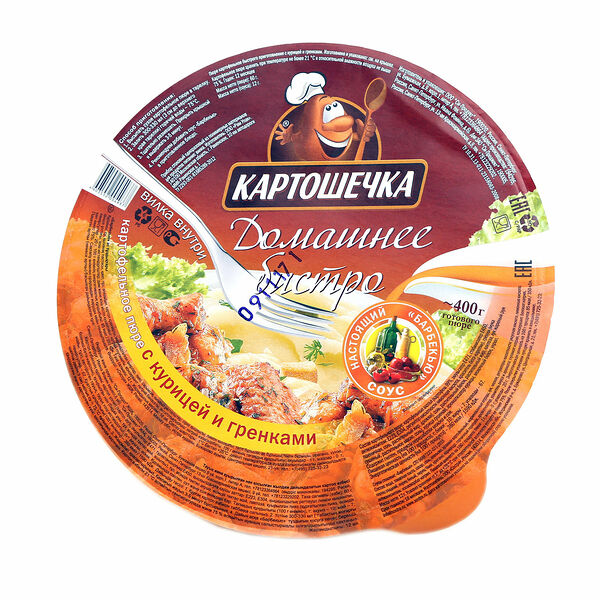 Пюре картофельное с курицей и гренками ТМ Картошечка