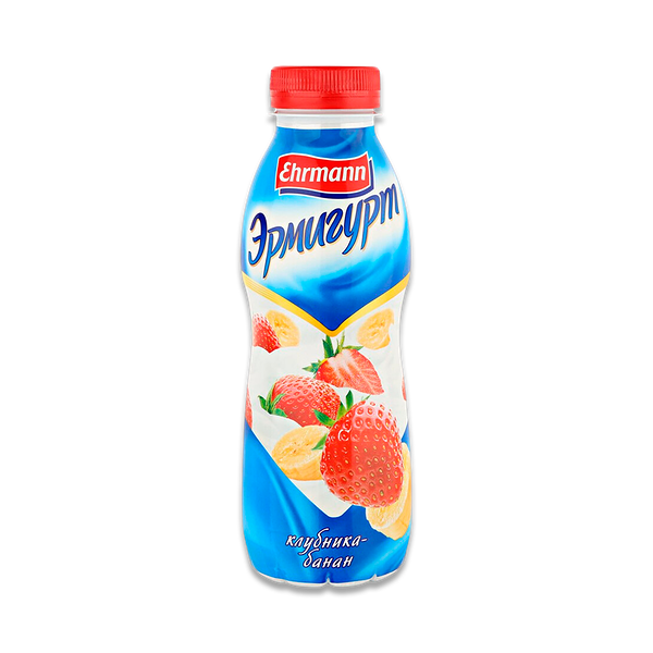Йогурт Эрмигурт питьевой клубника, банан 1.2% 420 г
