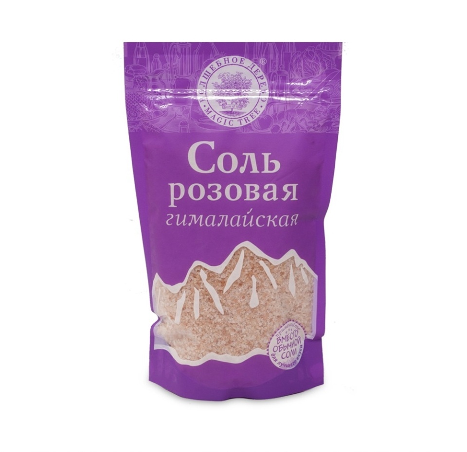 

Соль Волшебное дерево морская розовая "Гималайская" мелкая, 350 г