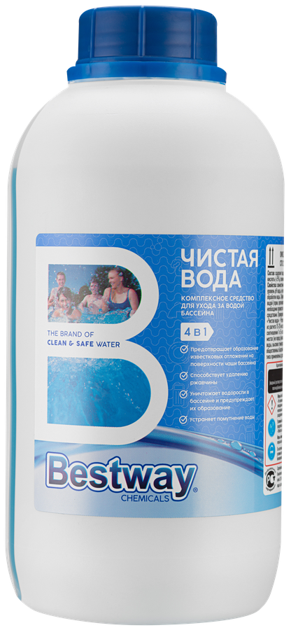 

Средство для бассейнов Bestway Чистая Вода 4в1 750 г