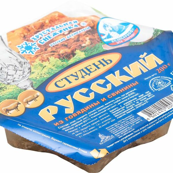 Студень Русский из говядины и свинины ТМ Хрустальная снежинка