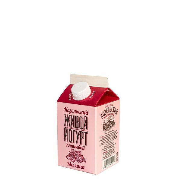 Йогурт живой питьевой Козельский Малина 2,5%