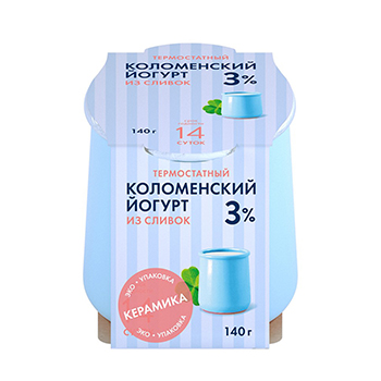 

Йогурт из сливок термостатный Коломенский 3% классический 140 г