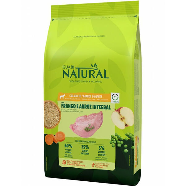 Guabi Natural Guabi Natural Dog Adult cухой корм для взрослых собак крупных пород, с цыпленком и коричневым рисом 12 кг