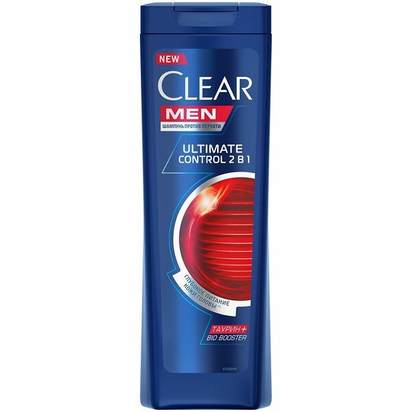 Шампунь и бальзам-ополаскиватель Clear Ultimate Control мужской 2в1, 400мл